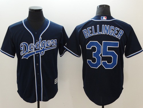 Dodgers #35 Cody Bellinger Navy Blue New Cool Base Stitched MLB Jersey